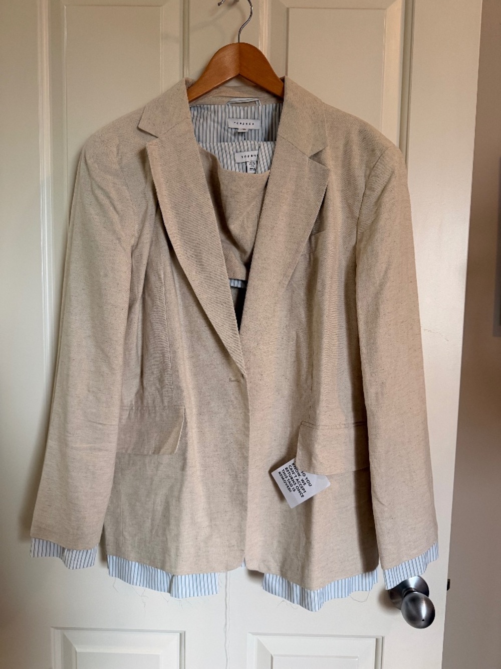 BNWT Topshop Three Piece Linen Suit